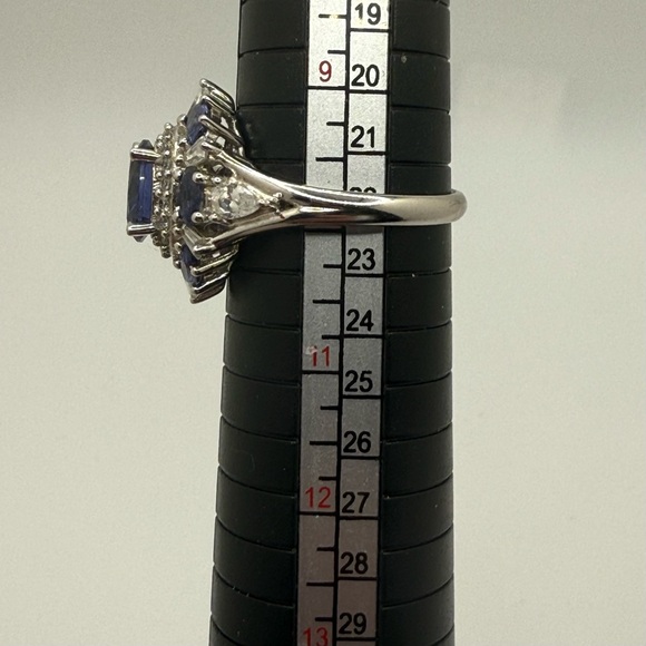 Vintage Sterling Silver Tourmaline Ring sz 10 - Picture 6 of 14